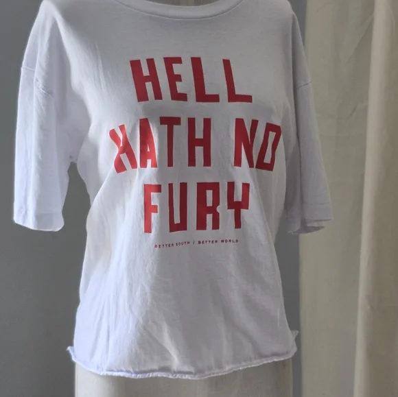 The Bitter Southerner White T-Shirt Hell Have No Fury Size Large - Picture 3 of 9